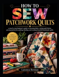 How to Sew Patchwork Quilts: a step-by-step beginner's guide to choosing fabric, cutting quilt blocks, piecing patchwork, quilting, binding, and creat cover