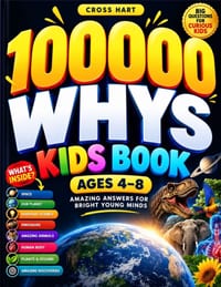 100000 Whys Kids Book Ages 4-8: A Fun-Filled Children's Encyclopedia of Space, Science, Dinosaurs, Animals, Amazing Discoveries, and Interactive Learn cover