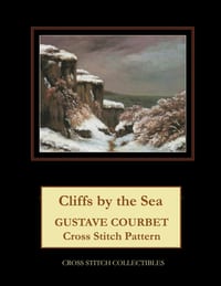Cliffs By the Sea: Gustave Courbet Cross Stitch Pattern cover