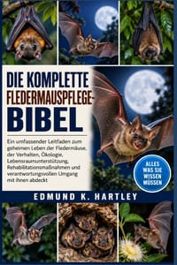 Die Komplette Fledermauspflege-Bibel: Ein umfassender Leitfaden zum geheimen Leben der Fledermäuse, der Verhalten, Ökologie, Lebensraumunterstützung, cover