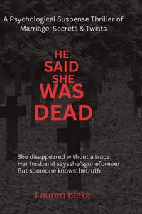 He Said She Was Dead.: psychological suspense, suspicious husband, missing woman, marriage secrets, and revelations/twists. cover