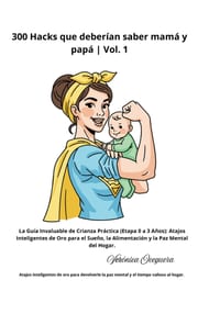 300 Hacks que deberían saber mamá y papá: Etapa 0 a 3 Años (Vol. 1): Atajos Inteligentes de Oro para el Sueño, la Alimentación y la Paz Mental cover