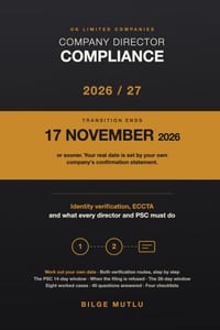 UK Company Director Compliance 2026/27: Companies House Identity Verification, ECCTA and What Every Director and PSC Must Do cover