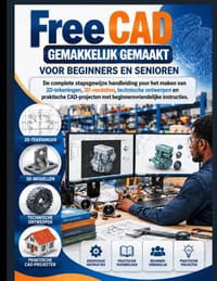 FreeCAD GEMAKKELIJK GEMAAKT VOOR BEGINNERS EN SENIOREN: De complete stapsgewijze handleiding voor het maken van 2D-tekeningen, 3D-modellen, technische cover