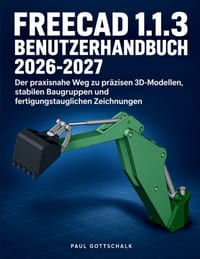 FreeCAD 1.1.3 Benutzerhandbuch 2026-2027: Der praxisnahe Weg zu präzisen 3D-Modellen, stabilen Baugruppen und fertigungstauglichen Zeichnungen cover