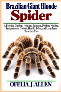 Brazilian Giant Blonde Spider: A Practical Guide to Housing, Substrate, Feeding, Molting, Temperament, Growth, Health, Safety, and Long-Term Tarantula cover