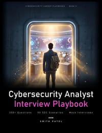 The Cybersecurity Analyst Interview Playbook: 200+ Questions, Real-World Scenarios, SOC Fundamentals, and Technical Interview Preparation cover