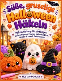 Süße, gruselige Halloween-Häkeln: Häkelanleitung für Anfänger: Süsse Amigurumi Figuren, kleine Kürbisse, Geister & kawaii Dekorationen für den Herbst cover