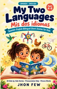 Spanish-English Bilingual Short Stories for Kids Ages 4-8: 20 Side-by-Side Tales with Pronunciation Help, Picture Words, and Reading Questions for You cover