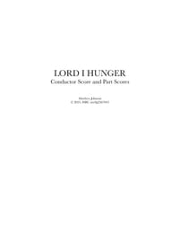 Lord I Hunger: Part Scores cover