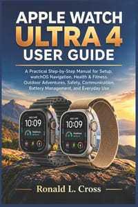 Apple Watch Ultra 4 User Guide: A Practical Step-by-Step Manual for Setup, watchOS Navigation, Health & Fitness, Outdoor Adventures, Safety, Communica cover
