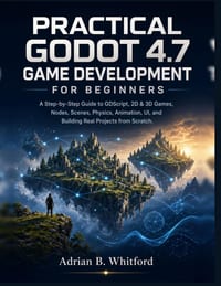 PRACTICAL GODOT 4.7 GAME DEVELOPMENT FOR BEGINNERS 2026 Edition: A Step-by-Step Guide to GDScript, 2D & 3D Games, Nodes, Scenes, Physics, Animation, U cover