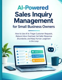 AI-Powered Sales Inquiry Management for Small Business Owners: How to Use AI to Triage Customer Requests, Reduce Inbox Overload, Set Safer Response Bo cover