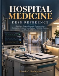 Hospital Medicine Desk Reference: Inpatient Diagnosis, Acute Deterioration, Medication Decisions, Consultations, Discharge Planning, and Safe Care Tra cover