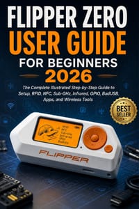 Flipper Zero User Guide for Beginners 2026: The Complete Illustrated Step-by-Step Guide to Setup, RFID, NFC, Sub-GHz, Infrared, GPIO, BadUSB, Apps, an cover