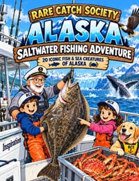 Alaska Saltwater Fishing Adventure: 20 Iconic Fish & Sea Creatures of Alaska cover