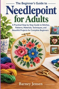 The beginners Guide to Needlepoint: A Practical Step by Step Guide to Stitches, Patterns, Materials, Techniques, and Beautiful Projects for Complete B cover