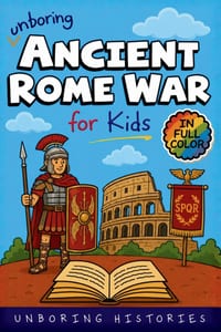 Unboring Ancient Rome War for Kids: Funny, Interesting, Concise Guide to Rome's Wildest Wars, Legendary Legions, Ruthless Emperors, and Battle Stories cover