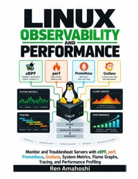 Linux Observability and Performance: Monitor and Troubleshoot Servers with eBPF, perf, Prometheus, Grafana, System Metrics, Flame Graphs, Tracing, and cover