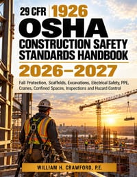 29 CFR 1926 OSHA Construction Safety Standards Handbook 2026-2027: Fall Protection, Scaffolds, Excavations, Electrical Safety, PPE, Cranes, Confined S cover
