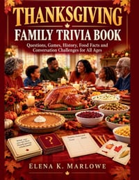 Thanksgiving Family Trivia Book: Questions, Games, History, Food Facts and Conversation Challenges for All Ages cover