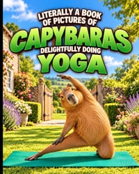 Literally a Book Full of Pictures of Capybaras Delightfully Doing Yoga: 40 Ridiculously Relaxed Poses to Make You Smile cover