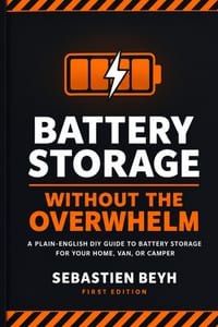 Battery Storage Without the Overwhelm: A Plain-English DIY Guide to Battery Storage for Your Home, Van, or Camper cover