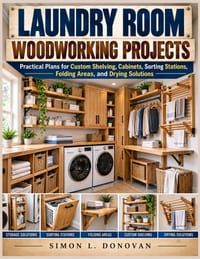 Laundry Room Woodworking Projects: Practical Plans for Custom Shelving, Cabinets, Sorting Stations, Folding Areas, and Drying Solutions cover