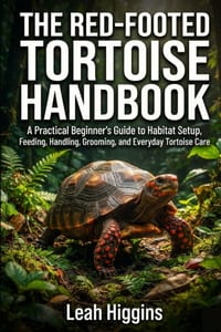 The Red-Footed Tortoise Handbook: A Practical Beginner's Guide to Habitat Setup, Feeding, Handling, Grooming, and Everyday Tortoise Care cover