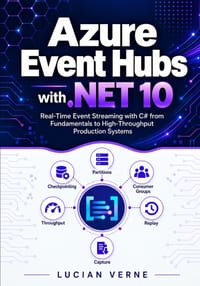 Azure Event Hubs with .NET 10: Real-Time Event Streaming with C# from Fundamentals to High-Throughput Production Systems cover