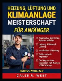 Heizung, Lüftung und Klimaanlage Meisterschaft Für Anfänger: Ein praktischer Leitfaden für Heizung, Kühlung, Lüftung, Installation, Wartung und Repara cover