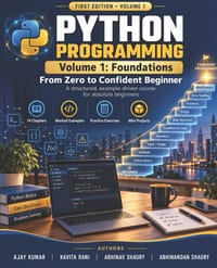 Python Programming: Volume 1: Foundations - From Zero to Confident Beginner cover