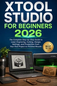 Xtool Studio for Beginners 2026: The Complete Step-by-Step Guide to Laser Engraving, Cutting, Design, Settings, and Production from Your First Project cover