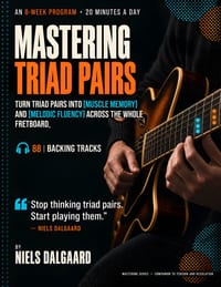 Mastering Triad Pairs: An 8-Week Program to Master Triad Pairs on Jazz Guitar - 20 Minutes a Day - 88 Backing Tracks cover