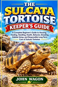 The Sulcata Tortoise Keeper's Guide: A Complete Beginner's Guide to Housing, Feeding, Handling, Health, Behavior, Breeding, Habitat Setup, and Respons cover