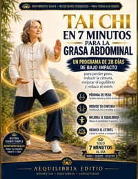 Tai Chi en 7 Minutos para la Grasa Abdominal: Un programa de bajo impacto de 28 días para perder peso, reducir la cintura, mejorar el equilibrio y red cover
