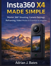 Insta360 X4 Made Simple: Master 360° Shooting, Camera Settings, Reframing, Video Modes & Essential Accessories cover