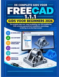 Freecad 1.1.1 Gebruikershandleiding 2026: De complete stapsgewijze handleiding voor 3D-modellering, CAD-ontwerp, parametrische modellering, assemblage cover