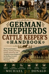 German Shepherds Cattle Keeper's Handbook: The Practical Guide to Raising, Training, Breeding, Feeding, Interaction, and Working German Shepherds for cover