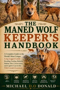 The Maned Wolf Keeper's Handbook: A Complete Guide to the World's Most Unique Long-Legged Canid: Breeding, Feeding, Behavior, Habitat, Diet, Conservat cover