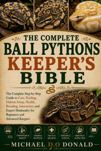 The Complete Ball Pythons Keeper's Bible: The Complete Step-by-Step Guide to Care, Feeding, Habitat Setup, Health, Breeding, Interaction, and Expert H cover
