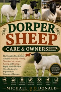Dorper Sheep Care & Ownership: The Complete Step-by-Step Guide to Breeding, Feeding, Nutrition, Interaction, Raising, and Scaling a Highly Profitable cover