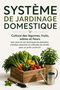 Système de Jardinage Domestique: Culture des légumes, fruits, arbres et fleurs avec soins du sol, techniques de plantation, entretien saisonnier et mé cover