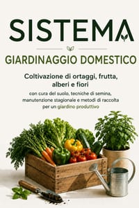 Sistema di Giardinaggio Domestico: Coltivazione di ortaggi, frutta, alberi e fiori con cura del suolo, tecniche di semina, manutenzione stagionale e m cover