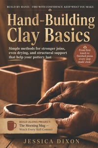 Hand-Building Clay Basics: Simple methods for stronger joins, even drying, and structural support that help your pottery last cover