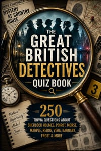 The Great British Detectives Quiz Book: 250 Trivia Questions About Sherlock Holmes, Poirot, Morse, Marple, Rebus, Vera, Barnaby, Frost & More cover