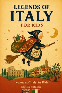 Classic Italian Folk Tales & Legends: Magical Stories and Folk-Art Illustrations for Ages 7-10 in English and Italian cover