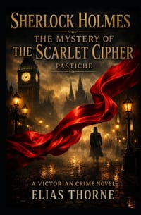 Sherlock Holmes: The Mystery of the Scarlet Cipher: A Victorian crime novel cover