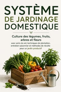 Sistema de Jardinería Doméstica: Cultivo de verduras, frutas, árboles y flores con cuidado del suelo, técnicas de siembra, mantenimiento estacional y cover