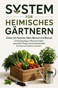 System für Heimisches Gärtnern: Anbau von Gemüse, Obst, Bäumen und Blumen mit Bodenpflege, Pflanztechniken, saisonaler Pflege und Erntemethoden für ei cover